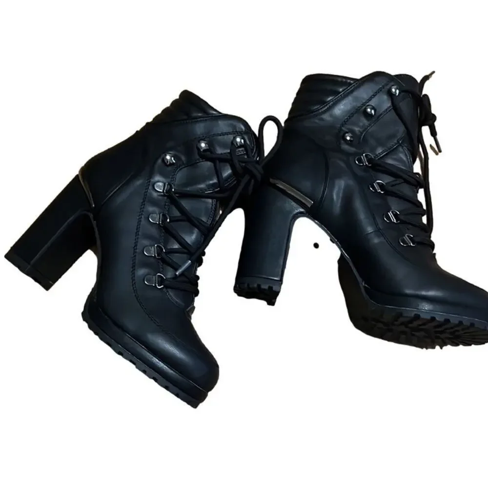 DKNY LENNI LACE UP BOOTS‎ SIZE 8 1/2 M